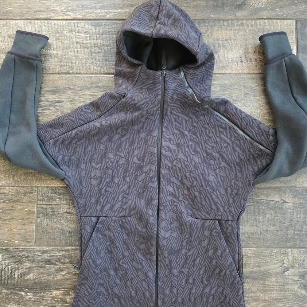 adidas Charcoal Utility Jacket with Pattern